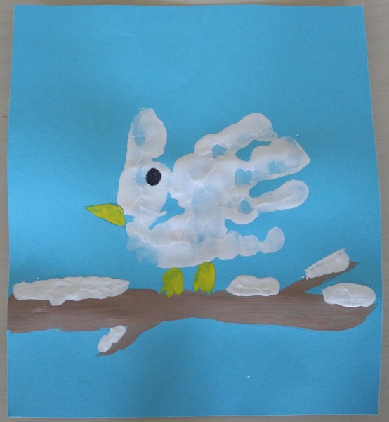 kita vögel im winter